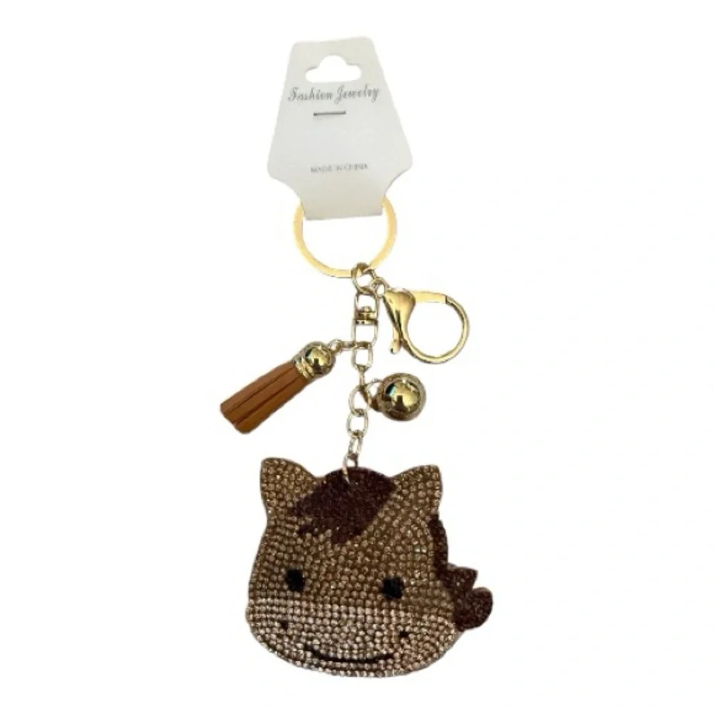 Brown horse Keychain with Tassel